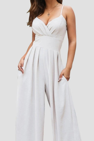 Spaghetti Strap Wide Leg Jumpsuit Divacious