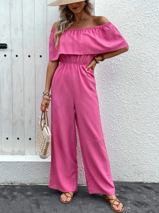 Off-Shoulder Wide Leg Jumpsuit Divacious