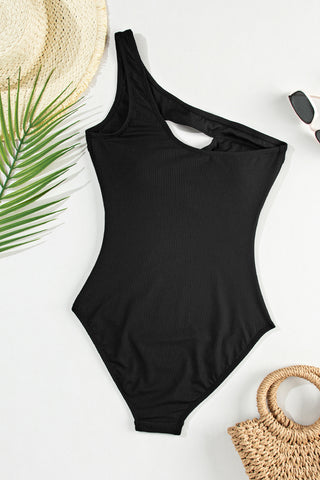 Cutout One Shoulder Sleeveless One-Piece Swimwear Divacious