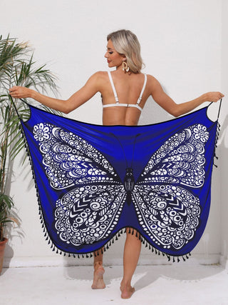 Tassel Butterfly Spaghetti Strap Cover Up Divacious