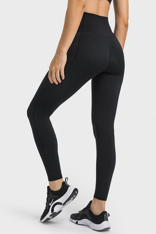 Millennia V-Waist Yoga Leggings with Pockets Trendsi