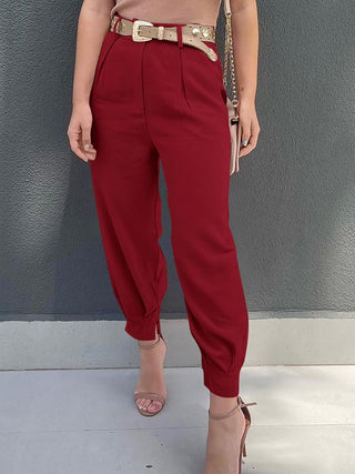 High Waist Cropped Pants Divacious