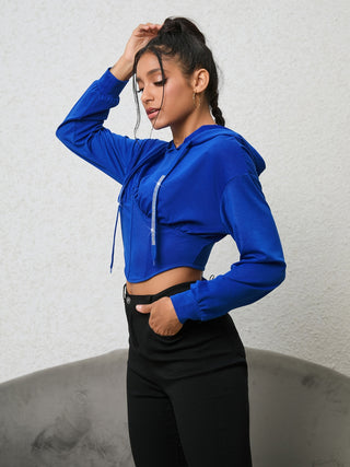 Long Sleeve Drawstring Hoodie Divacious