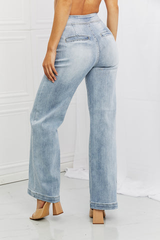 Full Size Luisa Wide Flare Jeans Divacious