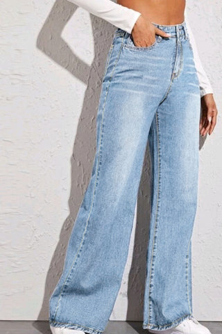 High Waist Wide Leg Jeans Divacious