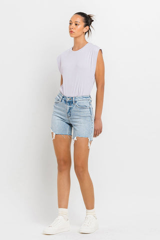 Vervet by Flying Monkey High Rise Denim Shorts Divacious