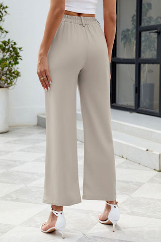 Pocketed High Waist Pants Divacious