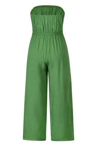 Tied Cutout Tube Wide Leg Jumpsuit Divacious