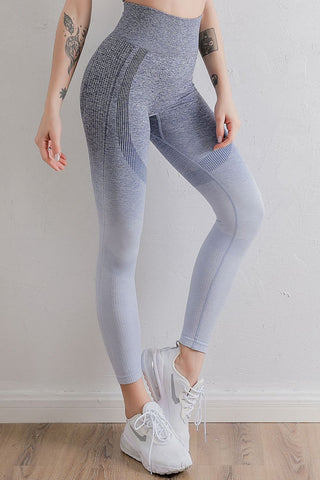 Gradient High Waist Sports Leggings Trendsi