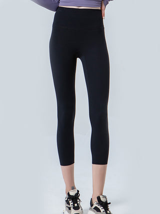 Wide Waistband Cropped Sports Leggings Trendsi