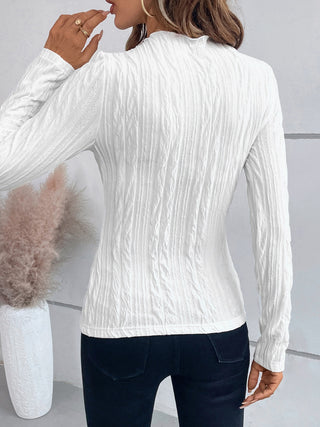 Mock Neck Long Sleeve Top - Divacious