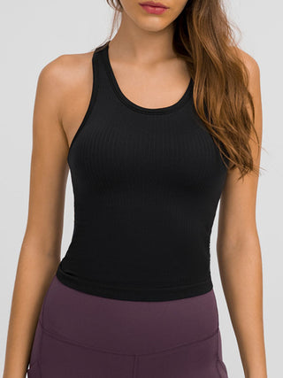 Millennia Round Neck Racerback Active Tank Trendsi