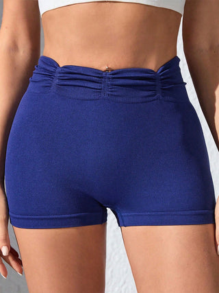 Ruched High Waist Active Shorts Divacious