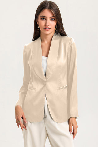 Long Sleeve Shawl Collar Blazer Divacious