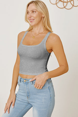 Square Neck Wide Strap Tank Divacious