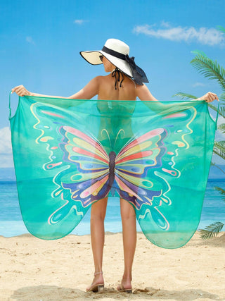 Butterfly Spaghetti Strap Cover Up Divacious