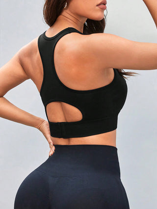 Cutout Racerback Scoop Neck Active Tank Trendsi