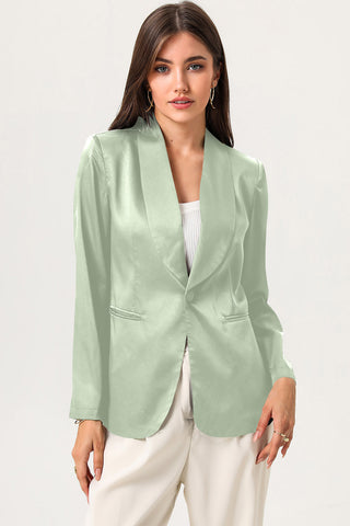 Long Sleeve Shawl Collar Blazer Divacious