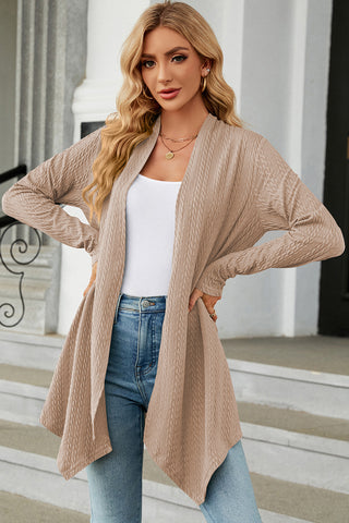 Open Front Long Sleeve Cardigan Divacious