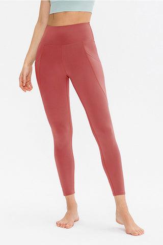 Slim Fit Long Active Leggings with Pockets Trendsi