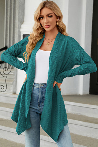 Open Front Long Sleeve Cardigan Divacious