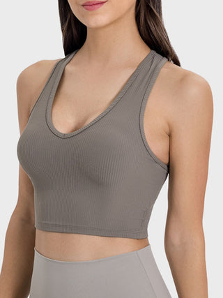 Millennia Scoop Neck Wide Strap Active Tank Trendsi