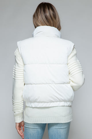 Snobbish Fine Fur Lining Quilted Vest Trendsi