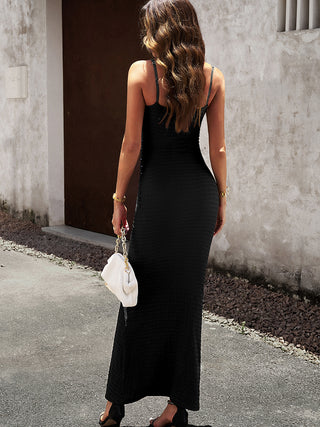 Devine Spaghetti Strap Bodyline Maxi Dress Trendsi