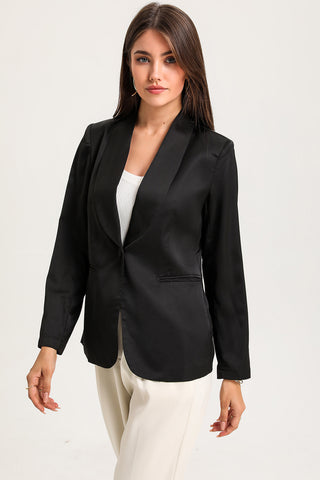 Long Sleeve Shawl Collar Blazer Divacious