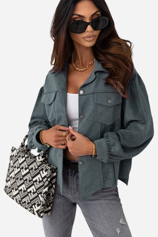 Button Down Collared Jacket Divacious