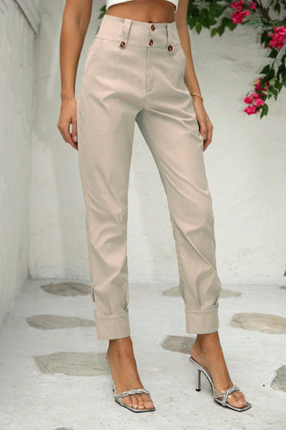 Straight Leg Pants with Pockets Divacious