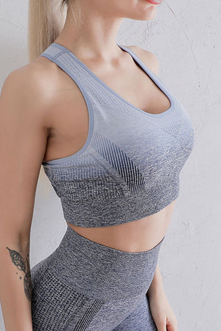 Gradient Sports Bra and Leggings Set Trendsi