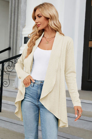 Open Front Long Sleeve Cardigan Divacious