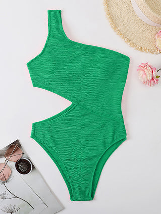 Cutout One Shoulder One-Piece Swimwear Divacious