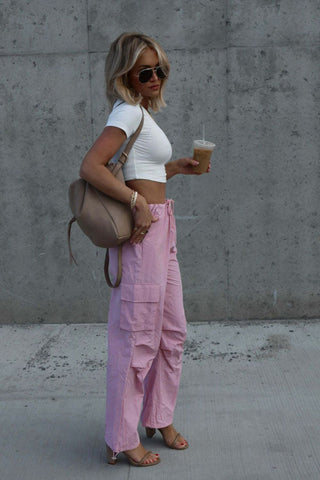 Drawstring Straight Pants with Pockets Divacious