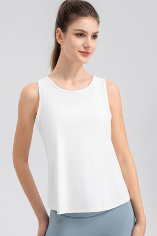 Wide Strap Round Neck Active Tank Trendsi