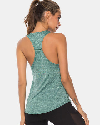 Full Size Scoop Neck Wide Strap Active Tank Trendsi