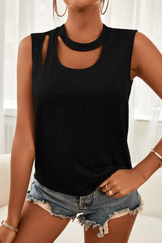 Cutout Sleeveless Top Divacious