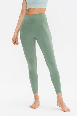 Slim Fit Long Active Leggings with Pockets Trendsi