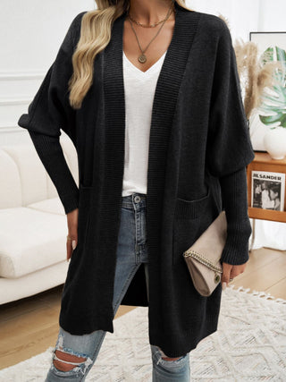 Open Front Long Sleeve Cardigan Divacious