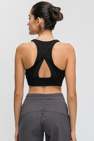 Millennia Halter Keyhole Sports Bra Trendsi