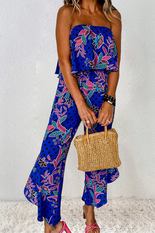 Printed Tube Jumpsuit Divacious