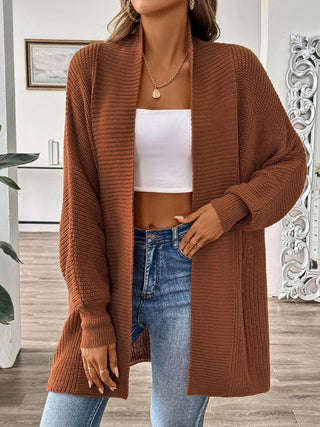 Open Front Long Sleeve Cardigan Divacious