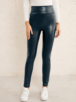 Divacious PU High Waist Straight Pants - Divacious