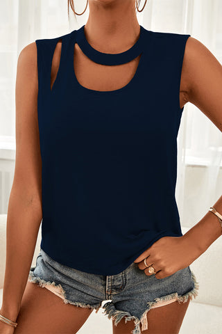 Cutout Sleeveless Top Divacious