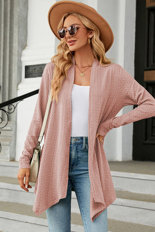 Open Front Long Sleeve Cardigan Divacious