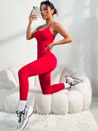 Scoop Neck Top and Pants Active Set Trendsi