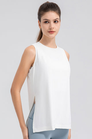 Slit Round Neck Tank Trendsi