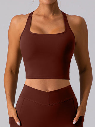 Square Neck Racerback Cropped Tank Trendsi