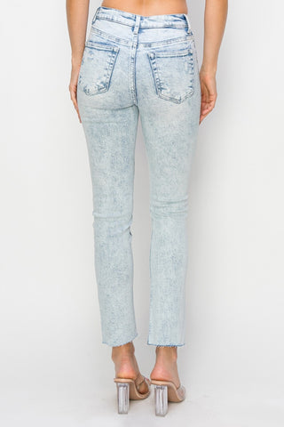 Full Size High Rise Distressed Skinny Jeans Divacious